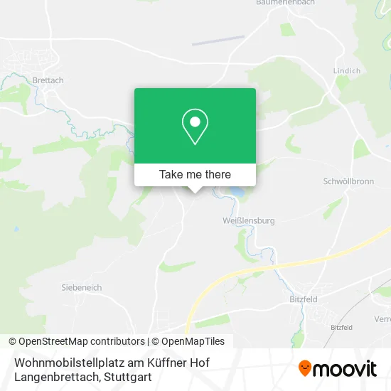 Карта Wohnmobilstellplatz am Küffner Hof Langenbrettach