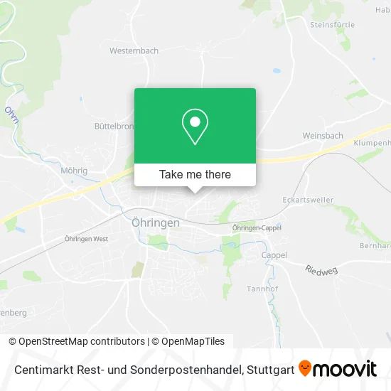 Карта Centimarkt Rest- und Sonderpostenhandel