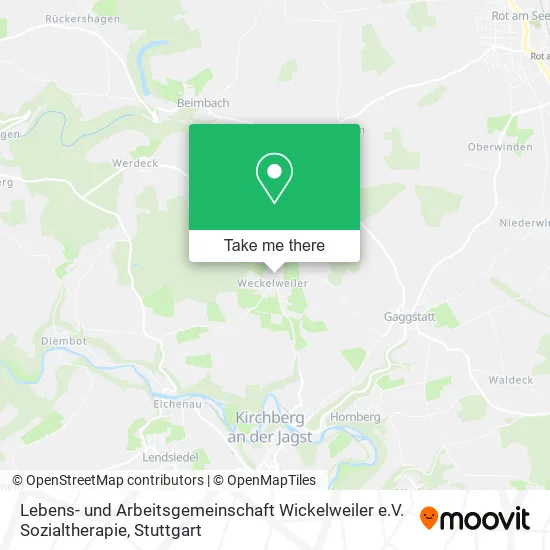 Карта Lebens- und Arbeitsgemeinschaft Wickelweiler e.V. Sozialtherapie