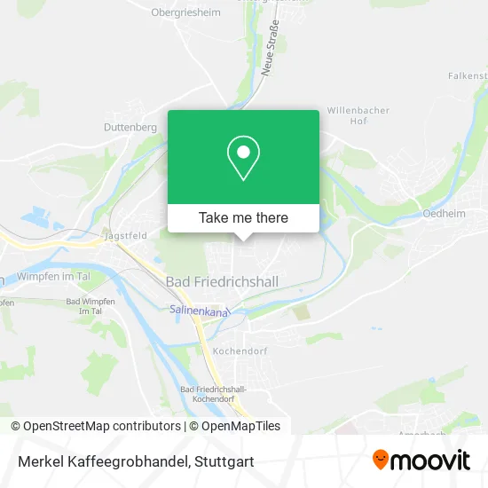 Карта Merkel Kaffeegrobhandel