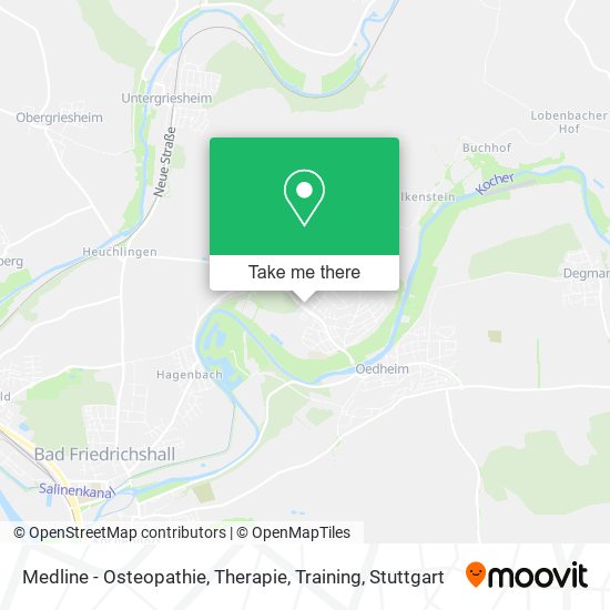 Карта Medline - Osteopathie, Therapie, Training