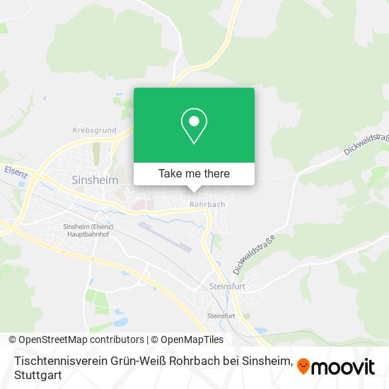 Tischtennisverein Grün-Weiß Rohrbach bei Sinsheim map