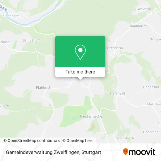 Карта Gemeindeverwaltung Zweiflingen