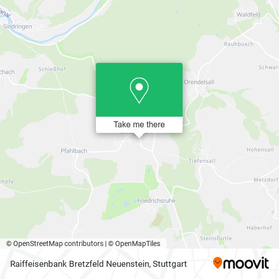 Raiffeisenbank Bretzfeld Neuenstein map