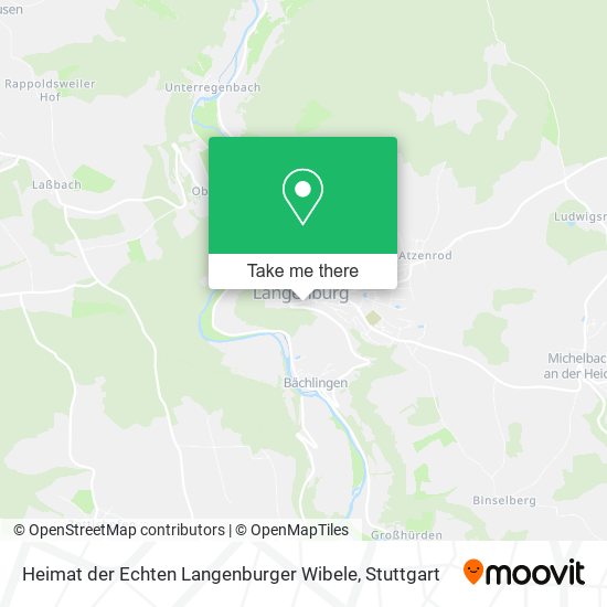 Heimat der Echten Langenburger Wibele map