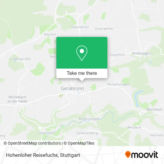 Карта Hohenloher Reisefuchs