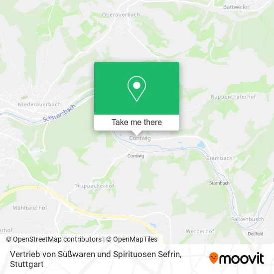 Карта Vertrieb von Süßwaren und Spirituosen Sefrin