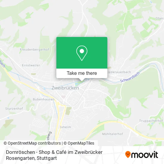 Карта Dornröschen - Shop & Café im Zweibrücker Rosengarten