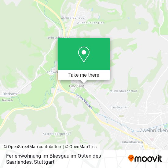 Ferienwohnung im Bliesgau im Osten des Saarlandes map