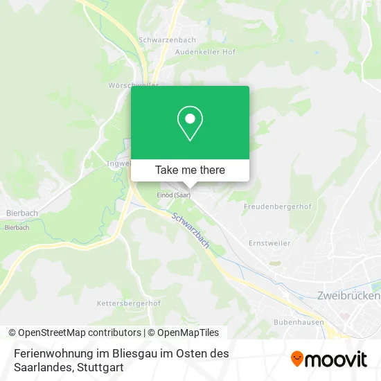 Карта Ferienwohnung im Bliesgau im Osten des Saarlandes