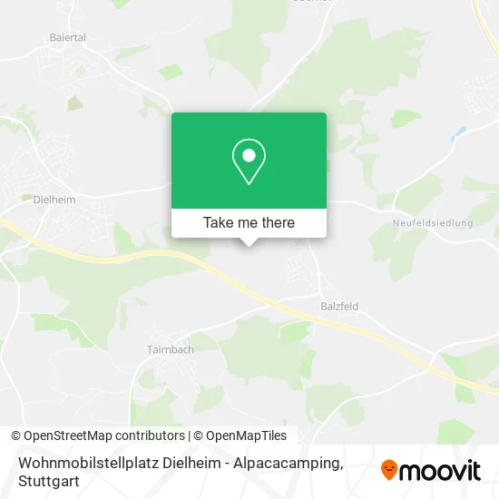Карта Wohnmobilstellplatz Dielheim - Alpacacamping