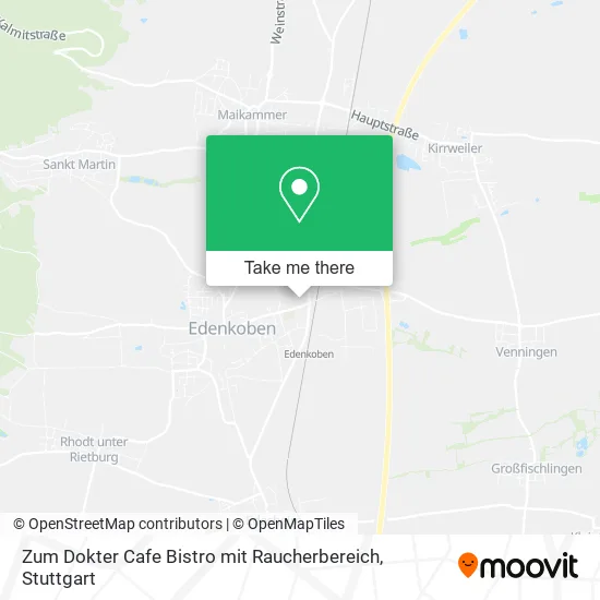 Карта Zum Dokter Cafe Bistro mit Raucherbereich