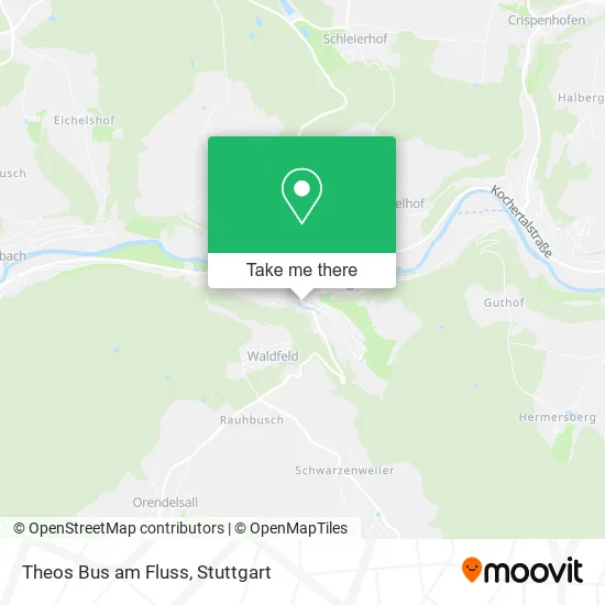 Карта Theos Bus am Fluss