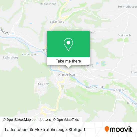 Карта Ladestation für Elektrofahrzeuge
