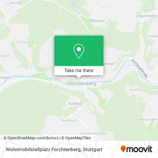 Карта Wohnmobilstellplatz Forchtenberg