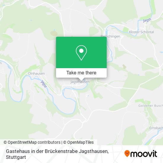 Gastehaus in der Brückenstrabe Jagsthausen map