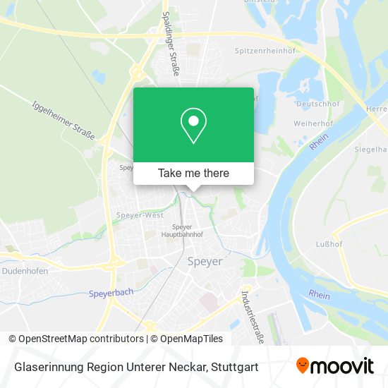 Карта Glaserinnung Region Unterer Neckar