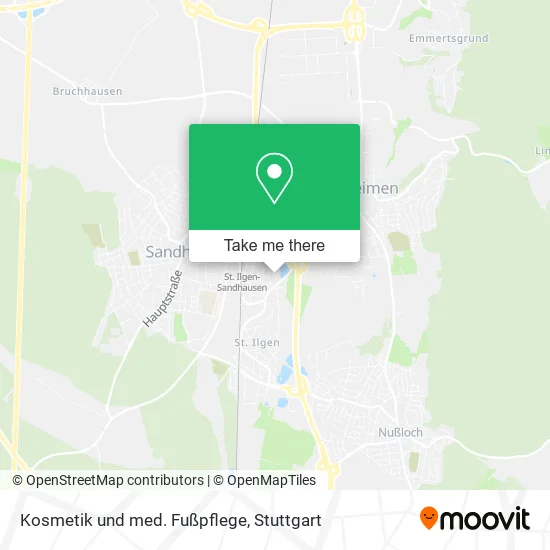 Карта Kosmetik und med. Fußpflege