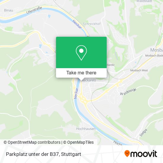 Parkplatz unter der B37 map
