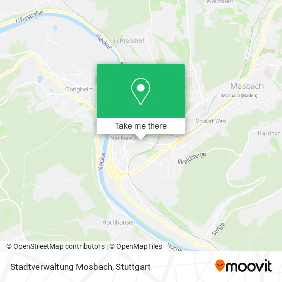 Карта Stadtverwaltung Mosbach