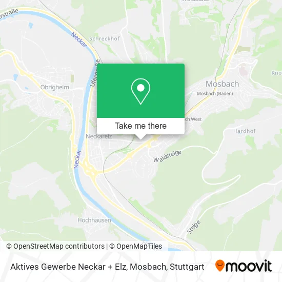 Карта Aktives Gewerbe Neckar + Elz, Mosbach