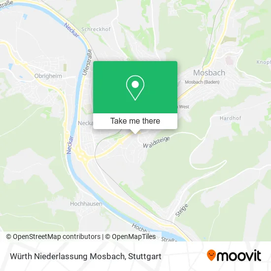 Карта Würth Niederlassung Mosbach