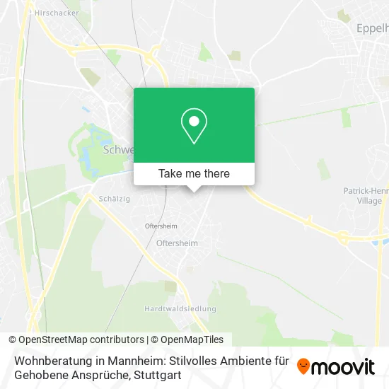 Карта Wohnberatung in Mannheim: Stilvolles Ambiente für Gehobene Ansprüche