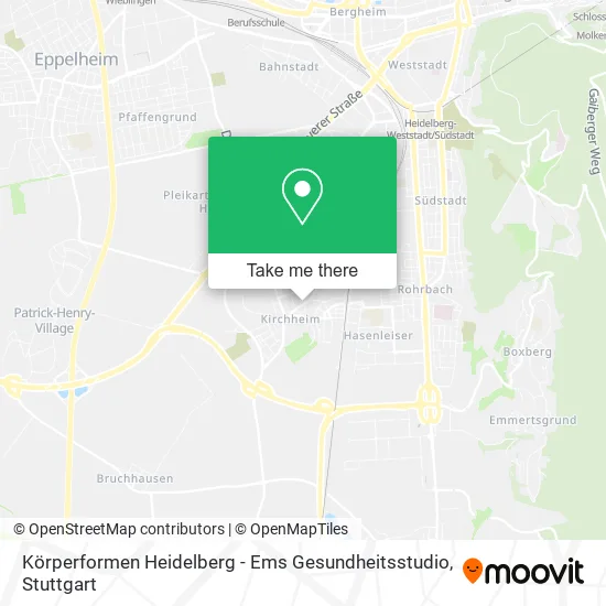 Карта Körperformen Heidelberg - Ems Gesundheitsstudio