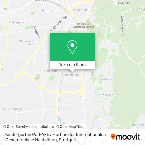 Kindergarten Päd-Aktiv Hort an der Internationalen Gesamtschule Heidelberg map