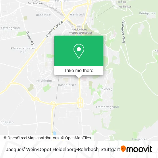 Карта Jacques' Wein-Depot Heidelberg-Rohrbach