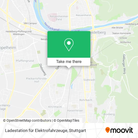 Карта Ladestation für Elektrofahrzeuge