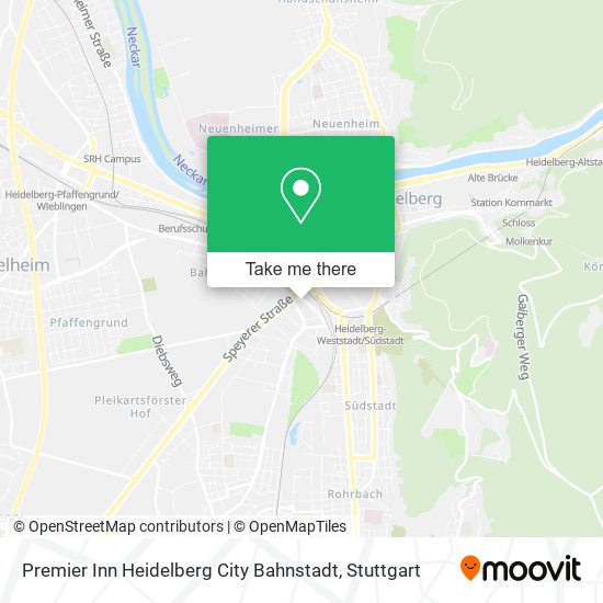 Premier Inn Heidelberg City Bahnstadt map
