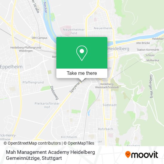 Карта Mah Management Academy Heidelberg Gemeinnützige