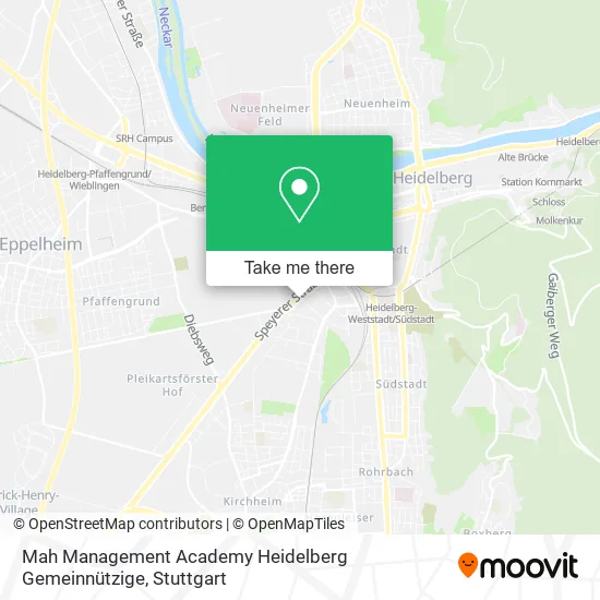 Карта Mah Management Academy Heidelberg Gemeinnützige