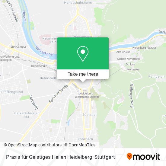 Карта Praxis für Geistiges Heilen Heidelberg