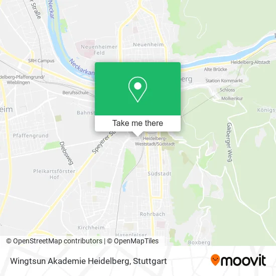 Карта Wingtsun Akademie Heidelberg