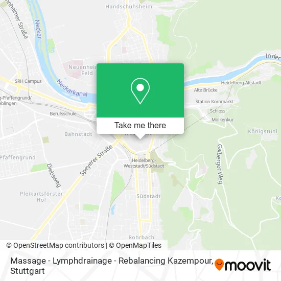 Карта Massage - Lymphdrainage - Rebalancing Kazempour