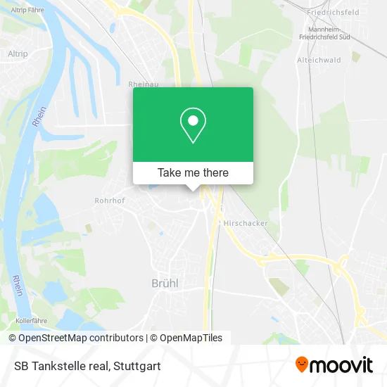 SB Tankstelle real map