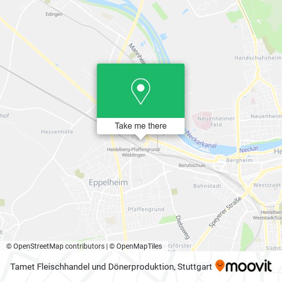 Tamet Fleischhandel und Dönerproduktion map