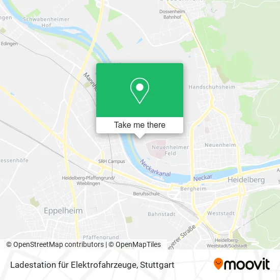 Карта Ladestation für Elektrofahrzeuge