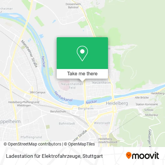 Карта Ladestation für Elektrofahrzeuge