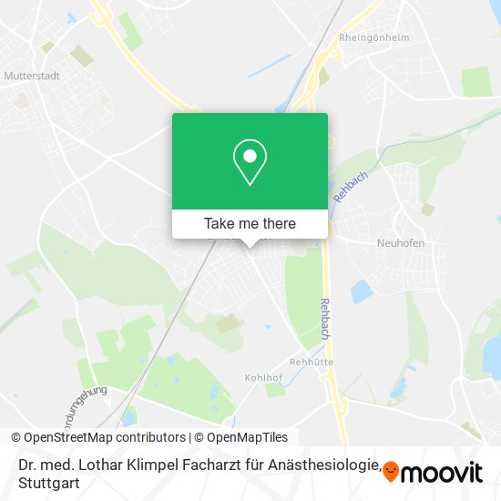 Dr. med. Lothar Klimpel Facharzt für Anästhesiologie map