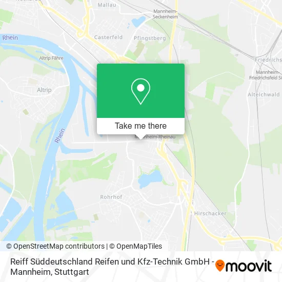 Карта Reiff Süddeutschland Reifen und Kfz-Technik GmbH - Mannheim