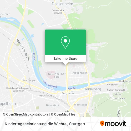 Карта Kindertageseinrichtung die Wichtel