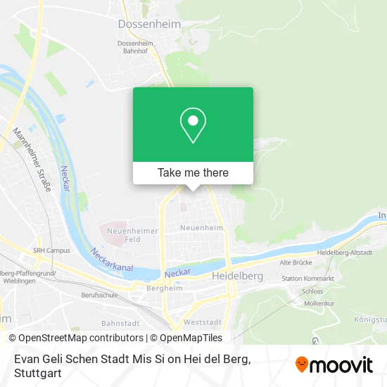Карта Evan Geli Schen Stadt Mis Si on Hei del Berg