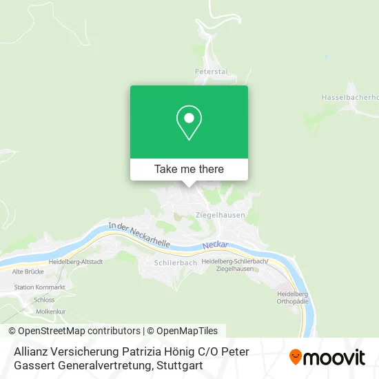Карта Allianz Versicherung Patrizia Hönig C / O Peter Gassert Generalvertretung