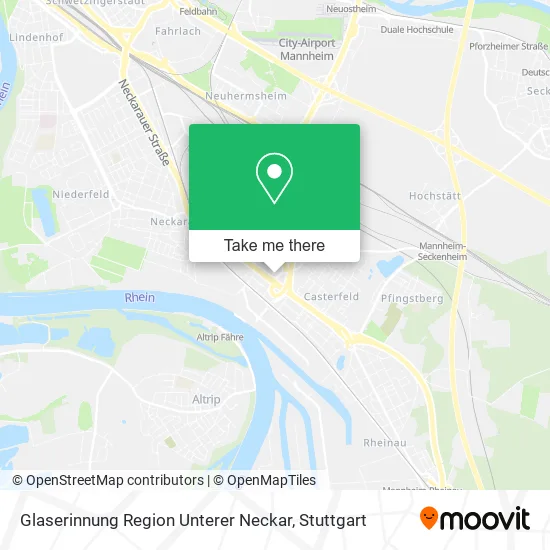 Карта Glaserinnung Region Unterer Neckar