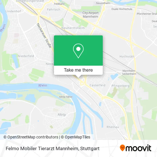 Карта Felmo Mobiler Tierarzt Mannheim