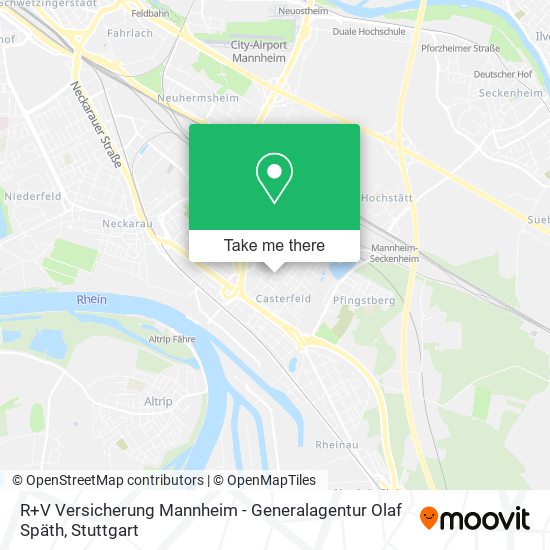 R+V Versicherung Mannheim - Generalagentur Olaf Späth map