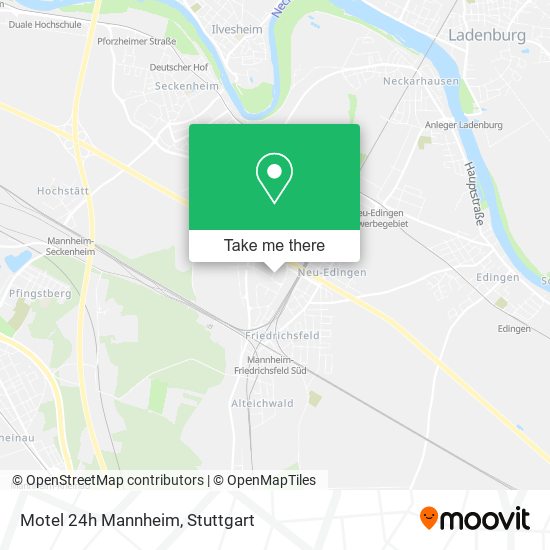 Motel 24h Mannheim map